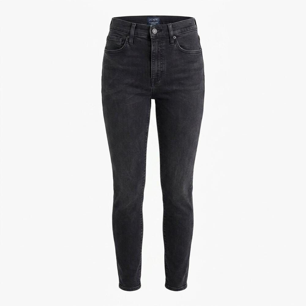 J.Crew Black Dark Wash 9" High Rise Skinny Stretch Jeans Women Size 27